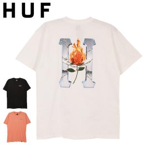 ハフ Tシャツ メンズ HUF EMBER ROSE S/S TEE オシャレ スケーター バックプリント ROSE バラ｜99headwearshop