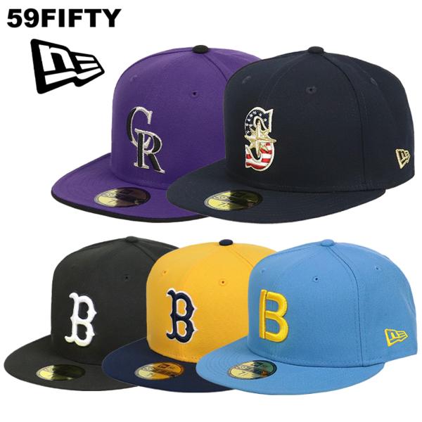 ニューエラ キャップ 59FIFTY MLB レッドソックス ロッキーズ メンズ NEW ERA ベ...