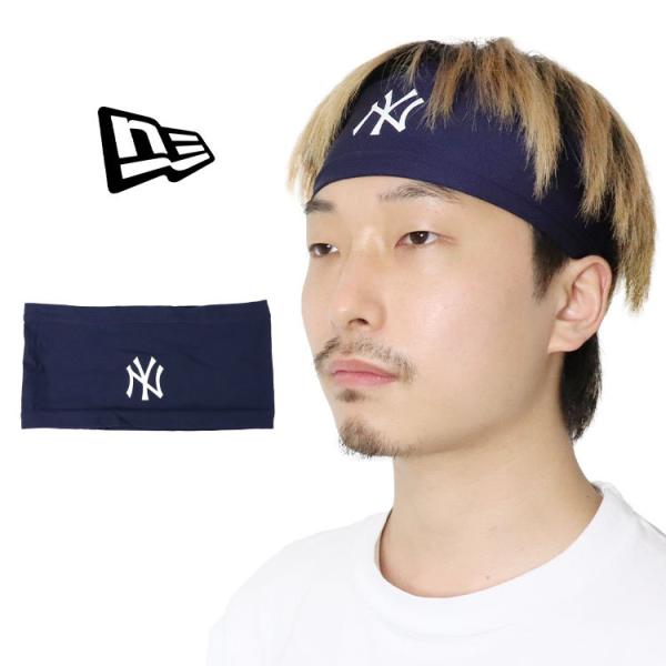 ニューエラ New Era ヘッドバンド メンズ ヤンキース MLB NY ロゴ ヘアバンド オーセ...