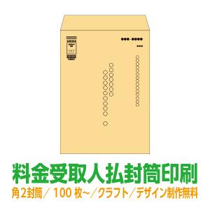 料金受取人払 郵便 封筒 印刷 長3封筒 100枚〜 ケント85g 片面1色印刷