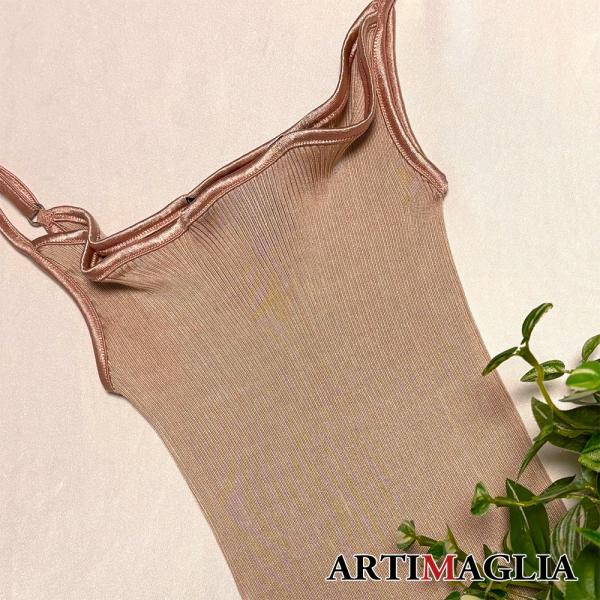 シルクリブキャミソール イタリア　インポート　輸入下着　輸入ランジェリー　シルク　天然素材　敏感肌　...