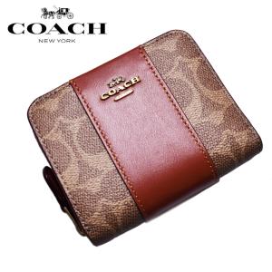 COACH コーチ 二つ折り財布 ベージュ/ブラウン C6027 ビルフォールド