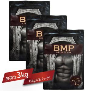 BMPプロテイン 3kg ココア＆チョコ風味 お得な1kg×3 プロテイン1kg｜a-base