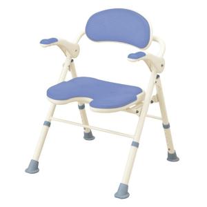 安寿　折りたたみシャワーベンチＴＵ　ブルー　535-467　アロン化成