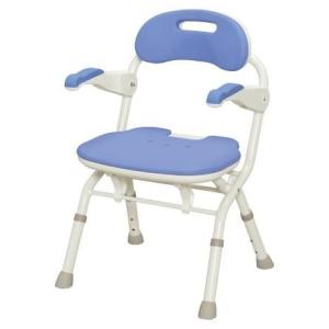 安寿　折りたたみシャワーベンチＦＳフィット　ブルー　536-057　アロン化成　楽おりシリーズ