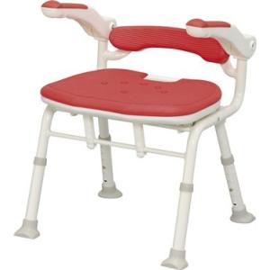 安寿　折りたたみシャワーベンチＩＳフィット　骨盤サポートタイプ　レッド　536-115　アロン化成　...