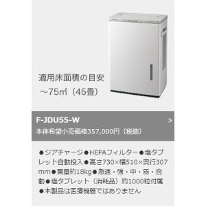未使用品！ Panasonic F-JDU55-W Panasonic（パナソニック） 空気清浄機 ジアイーノ ziaino F-JDU55-W