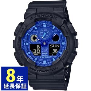 【当日出荷】在庫有 腕時計・時計 カシオ GA-100BP-1AJF 腕時計 ジーショック 【国内正規品】BLUE PAISLEYシリーズ メンズ ブラック｜a-denki