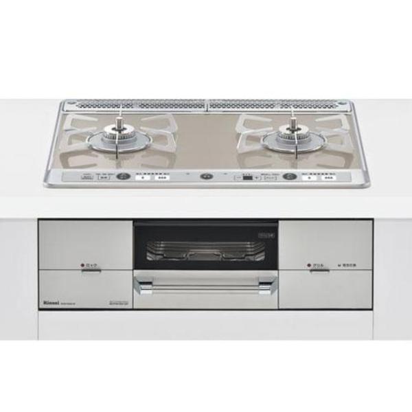 ガスコンロ ガス コンロ リンナイ ビルトインコンロ 幅60cm 2口コンロ ミストシルバー 【都市...