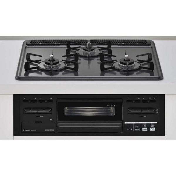 ガスコンロ ガス コンロ リンナイ ビルトインコンロ 幅60cm ダークグレー 【都市ガス】 RS3...