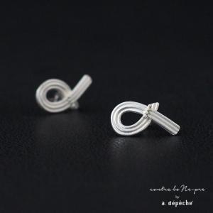 レリ ピアス タイ 古代銀 シルバー  020-CBN-REL-PI-TIE 日本製アクセサリー エレガント フォーマル パーティー ジュエリー お洒落 adepeche アデペシュ