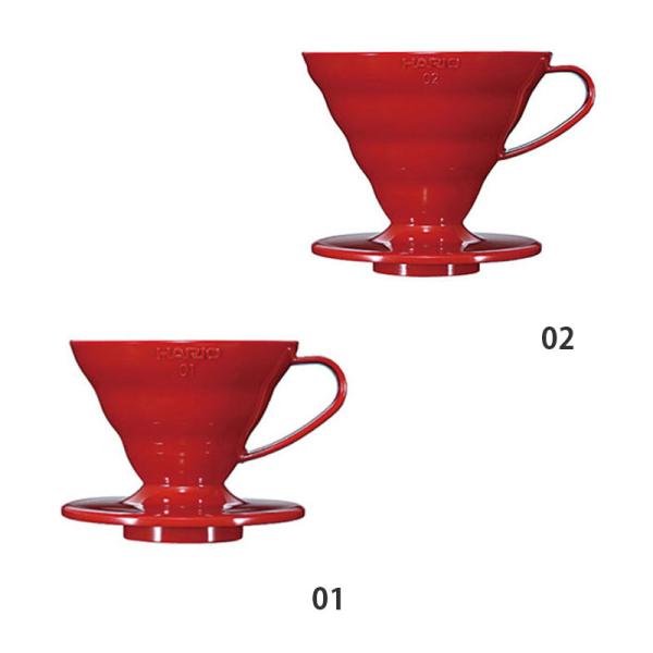 HARIO コーヒードリッパー V60 透過ドリッパー レッド