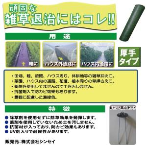 Uピン黒丸セット シンセイ モスグリーン 防草...の詳細画像1