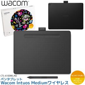 ワコム ペンタブレット Wacom Intuos Medium ワイヤレス CTL-6100WL/K0 ブラック 筆圧4096レベル バッテリーレスペン｜a-do