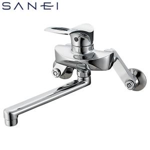 SANEI 壁付シングルレバー混合栓 一般地用 K1712-13 水栓金具 キッチン用 キッチン水栓 三栄水栓｜a-do