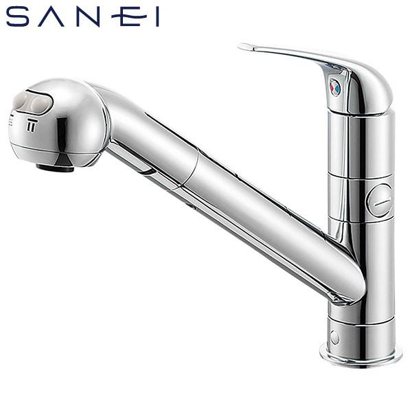 SANEI ワンホールシングルレバースプレー分岐混合栓 一般地用 K87000BTJV-13 水栓金...