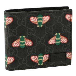 GUCCI 451266-UIEAN-1058 グッチ メンズ ベスティアリー 二折財布 GGスプリームキャンバス× カーフスキンレザー ブラック×マルチカラー｜a-domani