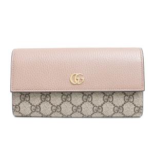GUCCI 456116-17WAG-5788 PETITE MARMONT グッチ プチマーモント 長財布ファスナー小銭入付 GGスプリームキャンバス ×カーフスキンレザー