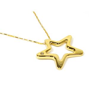 MORELLATO 8202 CIONDOLO １PONT DIAMOND STAR MOTIFS NECKRACE DIAOMONDS コレクション モレラートワンポイント ダイヤモンド スターモチーフ ネックレス｜a-domani