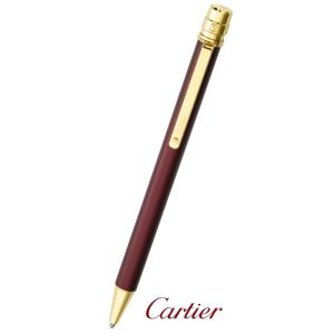 CARTIER ST150190(OP000143)  SANTOS DE CARTIER  サントス ドゥ カルティエボールペン ゴールドフィニッシュ ゴールド×ワイン｜a-domani