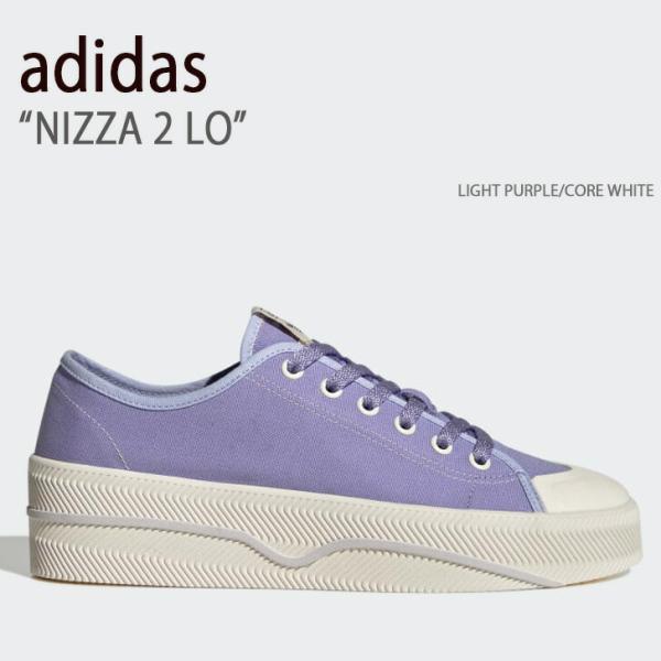 adidas アディダス スニーカー NIZZA 2 LO LIGHT PURPLE CORE WH...