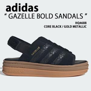 adidas アディダス スポーツサンダル GAZELLE BOLD SANDALS HQ4688 シューズ ガゼルボールド サンダル 厚底サンダル ストラップ BLACK メンズ レディース
