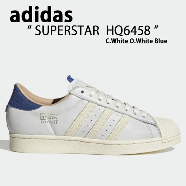 adidas アディダス スニーカー SUPERSTAR スーパースター ホワイト ブルー HQ64...