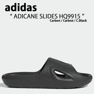 adidas アディダス サンダル スリッパ ADICANE SLIDES HQ9915 アディケイン スライド サンダル Carbon Black カーボン ブラック シャワーサンダル シューズ｜a-dot