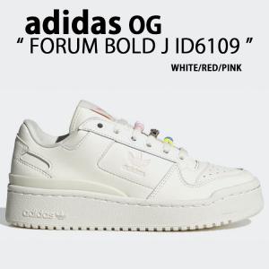 adidas originals アディダス レディース スニーカー FORUM LOW J ID6109 厚底 フォールロー ジュニア WHITE RED PINK シュージュエル 厚底シューズ ジュニア用｜a-dot