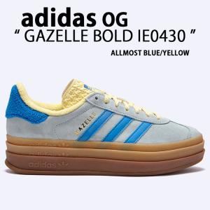 adidas originals アディダス レディース スニーカー 厚底 GAZELLE BOLD IE0430 ガゼル ボールド スエード BLUE YELLOW シューズ 厚底シューズ ブルー｜a-dot