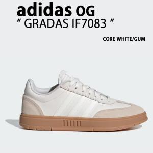 adidas Originals アディダス オリジナルス スニーカーGRADAS  IF7083 シューズ コアホワイト　ガム メンズ レディース｜a-dot