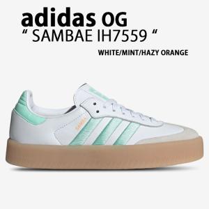 adidas originals アディダス レディース スニーカー SAMBAE サンベイ IH7559 SAMBA サンバ WHITE MINT ORANGE GUM シューズ Tトゥ テラス系 ガムソール｜a-dot