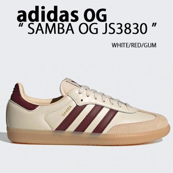 adidas originals アディダス スニーカー SAMBA OG WHITE RED GU...