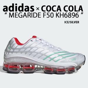 adidas アディダス × コカコーラ コラボ スニーカー COCA COLA MEGARIDE F50 KH6896 シューズ メガライド SILVER ICE GREEN コカコーラコラボ ロゴデザイン