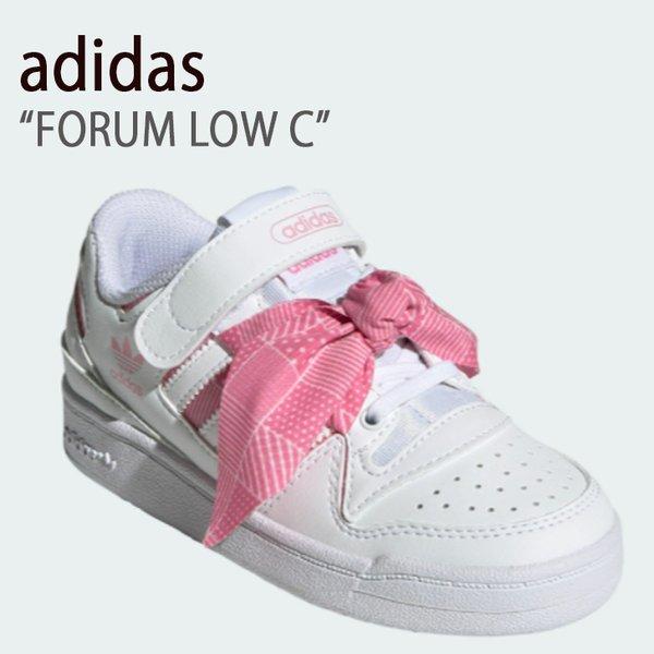 adidas アディダス スニーカー FORUM LOW C フォーラム ロー ホワイト ピンク リ...