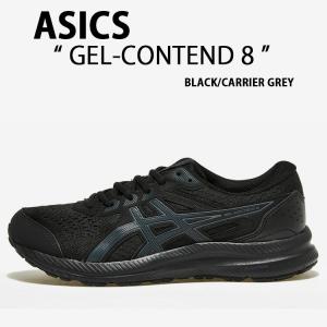 asics アシックス スニーカー GEL-CONTEND 8 BLACK CARRIER GREY 1011B492 シューズ ゲルコンテンド ブラック グレー ランニングシューズ メンズ｜a-dot