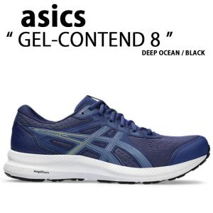 ASICS アシックス スニーカー GEL-CONTEND 8 1011B492-804 ゲル コンテンド 8 ディープオーシャン ブラック シューズ ランニングシューズ メンズ｜a-dot