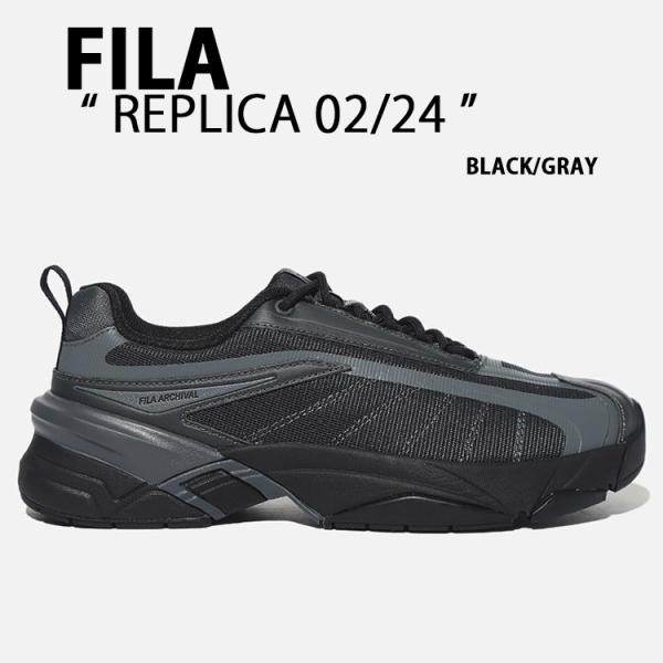FILA フィラ スニーカー REPLICA 02/24 BLACK GRAY 002 レプリカ02...