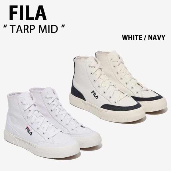 FILA フィラ スニーカー TARP MID 1XM01963F タープ ミッド ホワイト ネイビ...