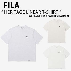 FILA フィラ Tシャツ HERITAGE LINEAR T-SHIRT FE2RSE5108X ヘリテージ リニア T-シャツ ロゴ 半袖 ショートスリーブ ストリート メンズ レディース