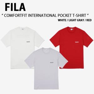 FILA フィラ Tシャツ COMFORTFIT INTERNATIONAL POCKET T-SHIRT FS2RSF2132X コンフォートフィット インターナショナル ポケット Tシャツ ロゴ ストリート｜a-dot
