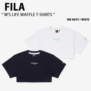 FILA フィラ Tシャツ W'S LIFE WAFFLE T-SHIRT FS2RSF2364F ライフ ワッフル Tシャツ クロップ ショートスリーブ 半袖 丈短め クロップドトップス｜a-dot