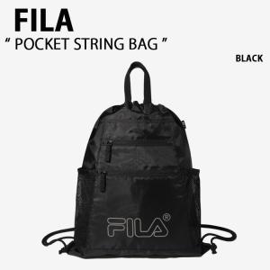 FILA フィラ トートバッグ POCKET STRING BAG FS3BCF5072X ポケット ストリングバッグ ロゴ カジュアル ストリート ブラック メンズ レディース｜a-dot