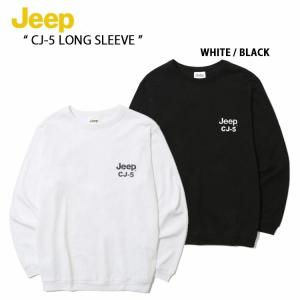 Jeep ジープ Tシャツ カットソー CJ-5 Long Sleeve ベーシック シンプル ロングスリーブ ロゴ 長袖   GL2TSU014BK/WH｜a-dot