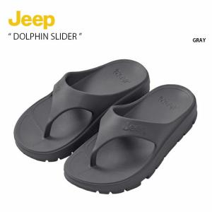 Jeep ジープ シャワーサンダル DOLPHIN SLIDER ドルフィン スライダー ビーチサンダル スライドサンダル ロゴ グレー メンズ レディース JM0GHU551GR｜a-dot