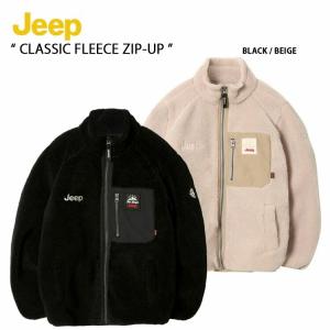 Jeep ジープ フリース ジャケット Classic Fleece Zip-up クラシックフリース ジップアップ ボアフリース モコモコフリース  ベージュ JM4TZU402｜a-dot