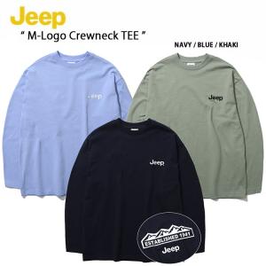 Jeep ジープ Tシャツ カットソー M-Logo Crewneck シンプル ロングスリーブ ロゴ バックプリント バックロゴ 長袖 JM5TSU031｜a-dot