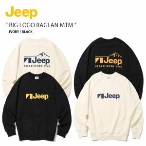 Jeep ジープ スウェット BIG LOGO RAGLAN MTM ビッグ ロゴ ラグラン マンツーマン スウェットシャツ 長袖 裏起毛 トレーナー メンズ レディース JM5TSU744｜a-dot