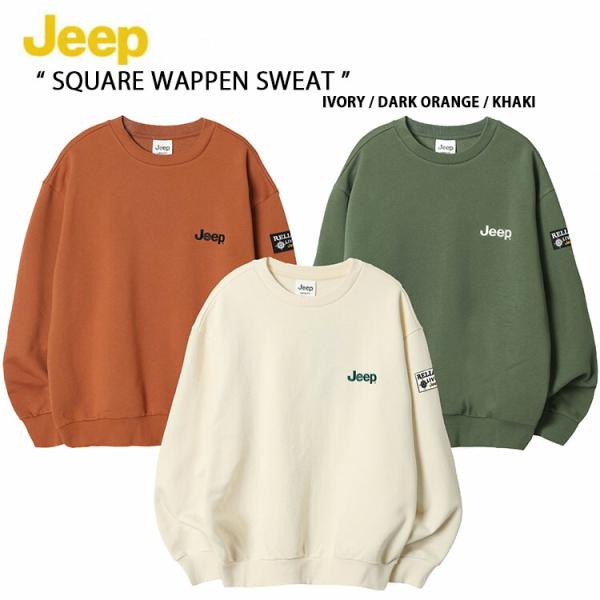 Jeep ジープ スウェット トレーナー SQUARE WAPPEN SWEAT スクエア ワッペン...