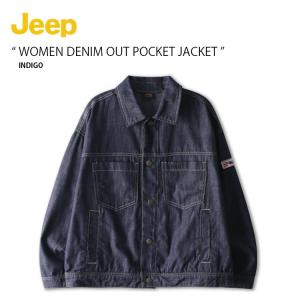 Jeep ジープ レディース デニムジャケット WOMEN DENIM OUT POCKET JACKET デニム アウト ポケット ジャケット Gジャン カジュアル ストリート 女性用 JN2JKF701｜a-dot